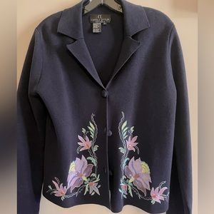 Carole Little knitwear, navy blue size small